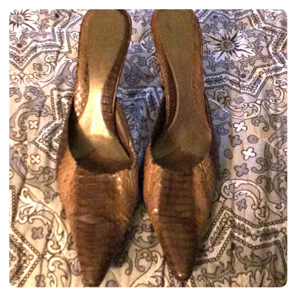 Nine West Snake Print Mule